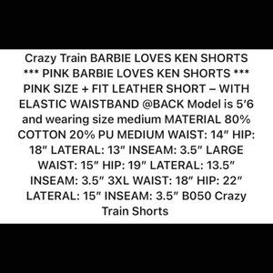 Crazy Train Barbie Love Ken Shorts